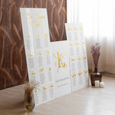 White Acrylic Seating Chart and Welcome Sign